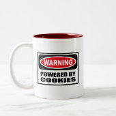 Warnen ANGETRIEBEN DURCH PLÄTZCHEN Tasse (Links)
