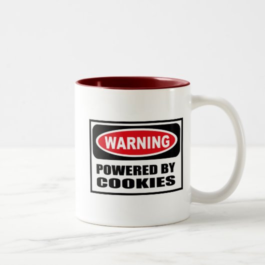 Warnen ANGETRIEBEN DURCH PLÄTZCHEN Tasse (Rechts)