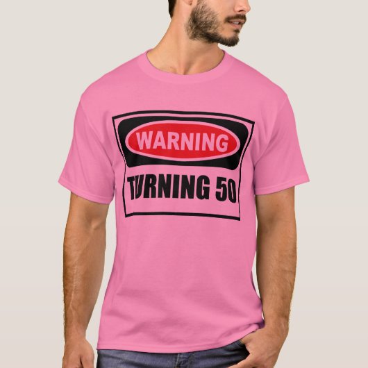 Warnen, den T - Shirt 50 Männer DREHEND (Vorderseite)