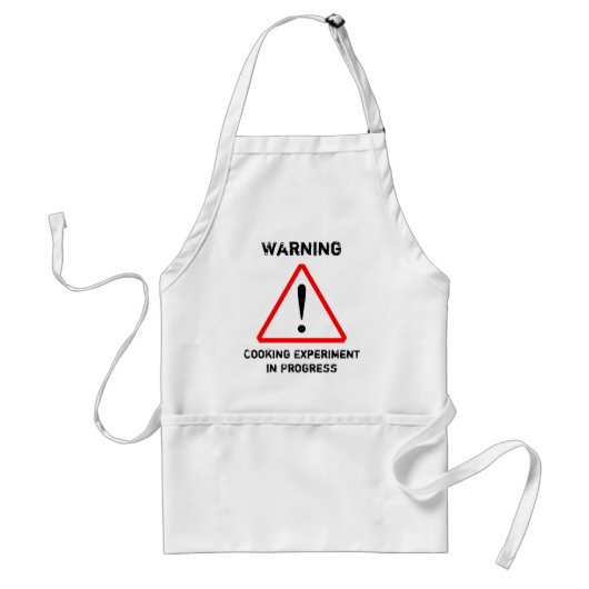 "Warnen, Experiment-laufende" Schürze kochend (Vorne)