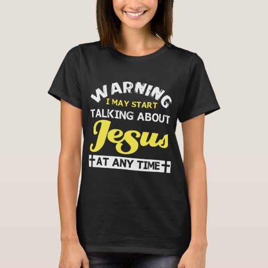 warnend beginne möglicherweise ich, über Jesus bei T-Shirt (Vorderseite)