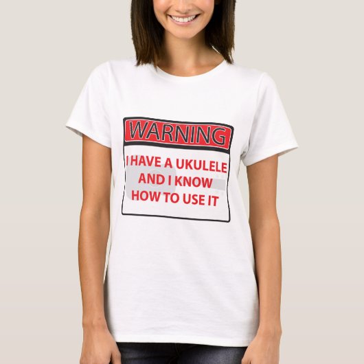 warnend habe ich einen Ukulele 2000Warning, das T-Shirt (Vorderseite)