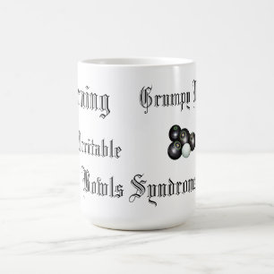 warnend vor grauenhaften Böschungen Frauen mit rei Kaffeetasse