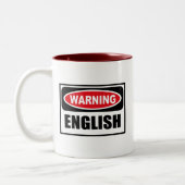 Warnende ENGLISCHE Tasse (Links)