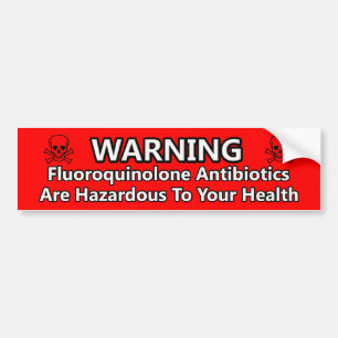 Warnende Fluoroquinolone Antibiotika Autoaufkleber