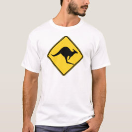 warnende Gefahr des Kängurus an Australien-Tag T-Shirt