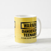 Warnende gefährliche Jugendlich-Tasse Kaffeetasse (VorderseiteRechts)