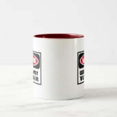 Warnende GEOGRAFIE-LEHRER Tasse (Mittel)
