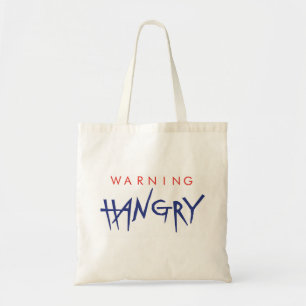 Warnende Hangry Baumwollkäufer-Taschen-Tasche Tragetasche