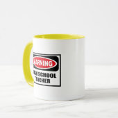 Warnende HIGHSCHOOL LEHRER Tasse (Vorderseite Links)