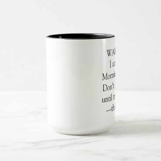 Warnende Kaffee-Tasse Tasse (Zentrum)