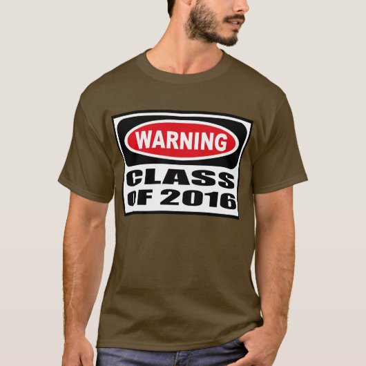 Warnende KLASSE des dunklen T - Shirt 2016 Männer (Vorderseite)