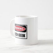 Warnende MATHEGEEK Tasse (Vorderseite Links)