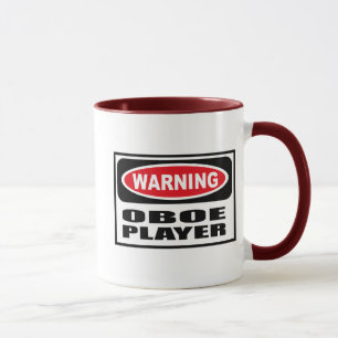 Warnende OBOE SPIELER Tasse