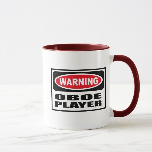 Warnende OBOE SPIELER Tasse (Rechts)