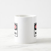 Warnende POLIZEIBEAMTIN Tasse (Mittel)