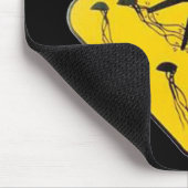 Warnende Quallen in Wasser-Straße Zeichen Mousepad (Ecke)