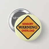 Warnende sensorische Überlastungs-T-Shirts und Button (Vorne & Hinten)