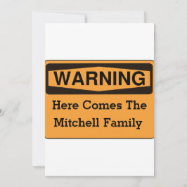 Warnende Spaß-Familien-Wiedersehen-Einladungen Einladung