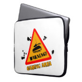Warnende Spiel-Neopren-Laptop-Hülse 15" Laptopschutzhülle (Vorderseite Links)