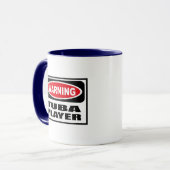 Warnende TUBA-SPIELER Tasse (Vorderseite Links)