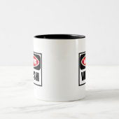 Warnende WALISER-Tasse Zweifarbige Tasse (Mittel)