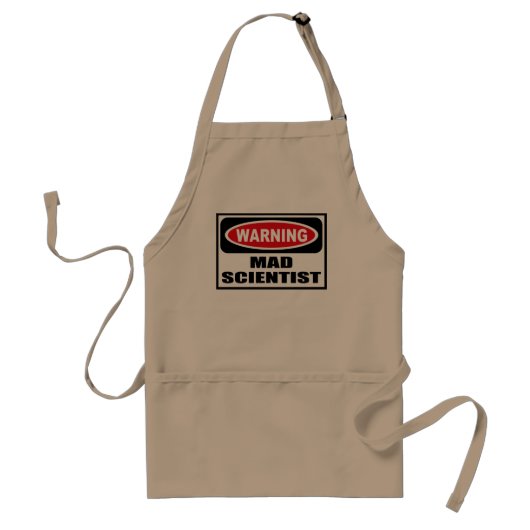 Warnende WÜTENDE WISSENSCHAFTLER Schürze (Vorne)