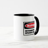 Warnende ZEITWEILIGE EXPLOSIVE STÖRUNG Tasse (VorderseiteRechts)