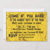 Warnende Zombie-voran Halloween-Einladung Einladung (Rückseite)