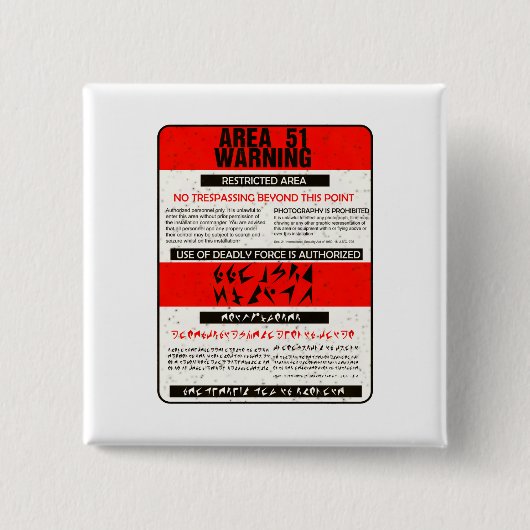 Warnender Bereich 51 Button (Vorderseite)