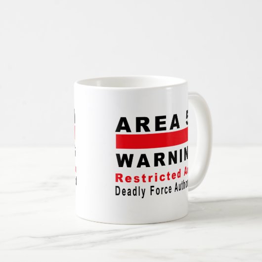 Warnender Bereich 51 Kaffeetasse (VorderseiteRechts)