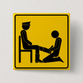 warnender Bootblack voran Button (Vorderseite)