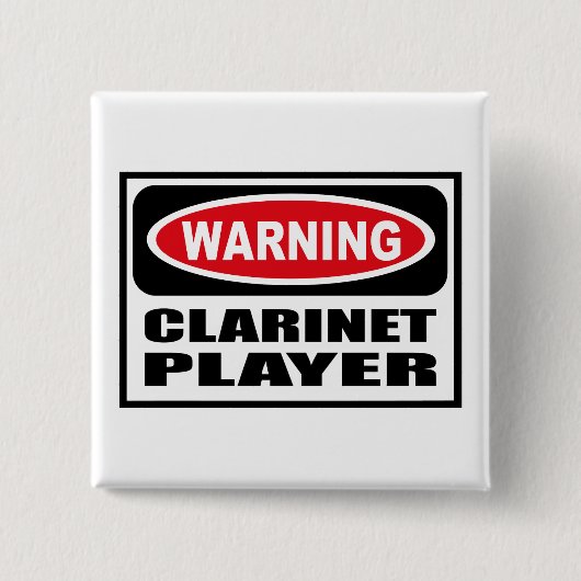 Warnender Clarinet-SPIELER Knopf Button (Vorderseite)