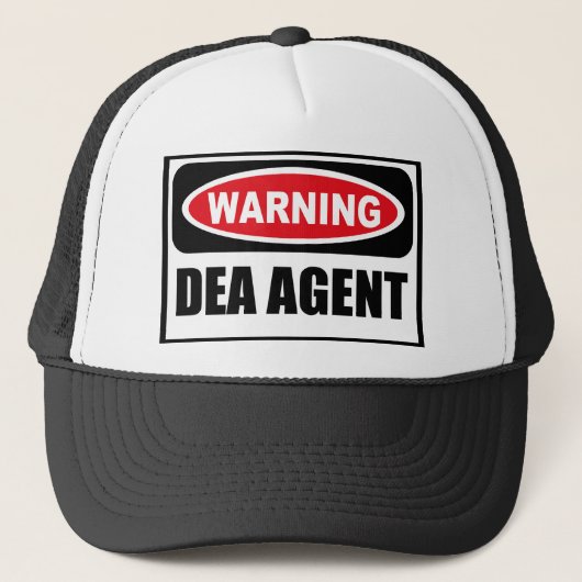 Warnender DEA-AGENT Hut Truckerkappe (Vorderseite)