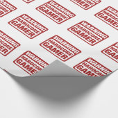 Warnender hardcoreGamer Geschenkpapier (Ecke)