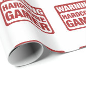 Warnender hardcoreGamer Geschenkpapier (Rolleneckpunkt)