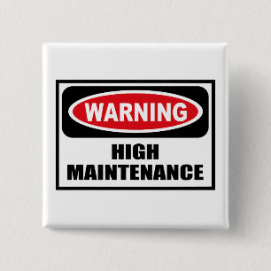 Warnender HOHE WARTUNG Knopf Button