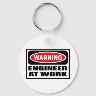Warnender INGENIEUR AN ARBEIT Schlüsselkette Schlüsselanhänger