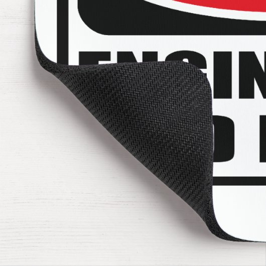 Warnender INGENIEUR in der SCHLECHTEN STIMMUNG Mousepad (Ecke)