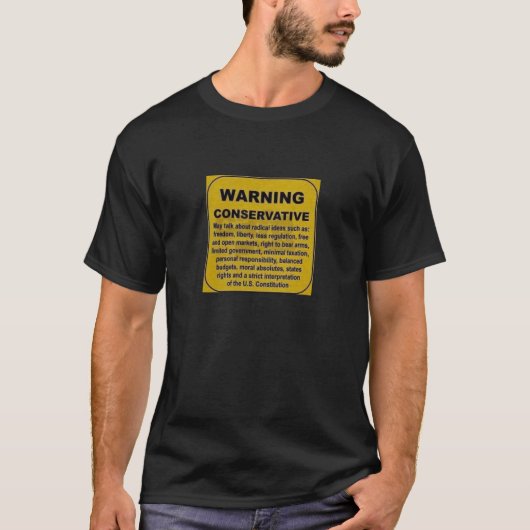 Warnender Konservativer T-Shirt (Vorderseite)