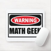 Warnender MATHE-AUSSENSEITER Mousepad (Mit Mouse)