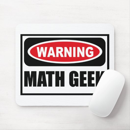 Warnender MATHE-AUSSENSEITER Mousepad (Mit Mouse)