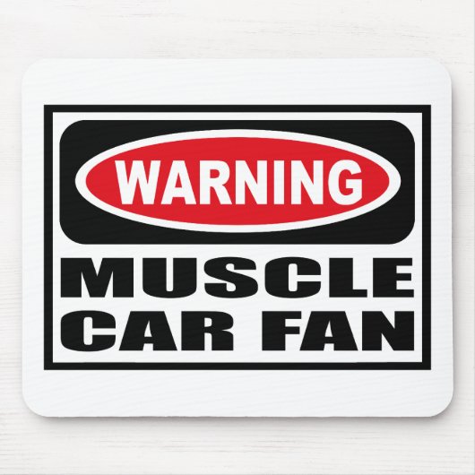 Warnender MUSKEL-AUTO-FAN Mousepad (Vorne)