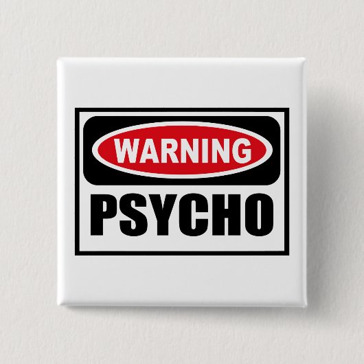 Warnender PSYCHISCHER Knopf Button (Vorderseite)