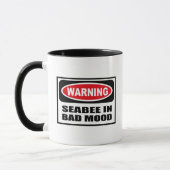Warnender SEABEE IN SCHLECHTER STIMMUNG Tasse (Links)