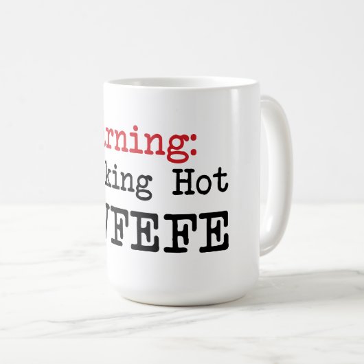 Warnender Smocking heißer covfefe Trumpf zitieren Kaffeetasse (VorderseiteRechts)