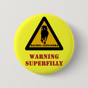 Warnender Superfilly Rachel Alexandra Knopf Button