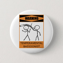 Warnender Temperamental Bassoonist Button