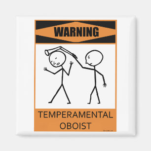 Warnender Temperamental Oboist Magnet