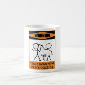 Warnender Temperamental Schlagzeuger Kaffeetasse (Mittel)
